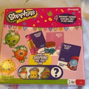 Disney Shopkins Pink Collectible Card Game Set. Board game with shopkins